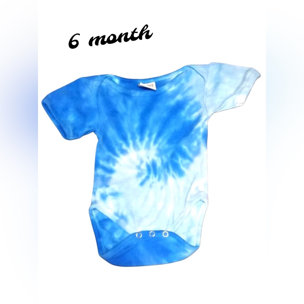 6M Blue Tie-Dye Onesie One Piece